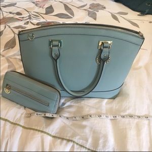 Anne Klein large dome satchel. Purse and wallet